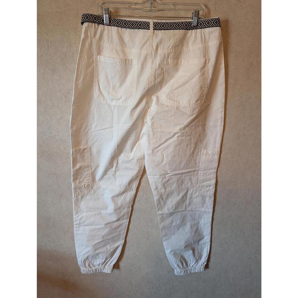 SUNDANCE white cotton julienne twill joggers sz 12 nwt - Picture 5 of 6